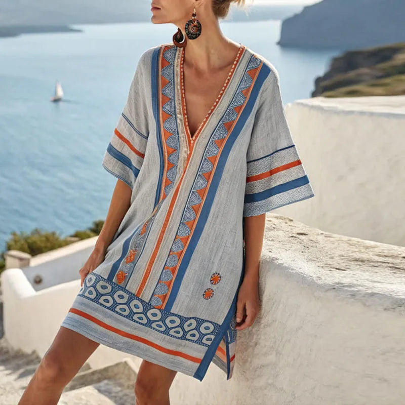 Blue and Orange Pattern / 3XL